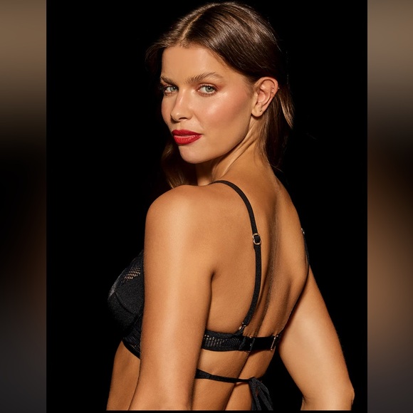 ♡BNWT EXOTIC HB™ ☆Maia☆ Black Mesh Push-Up Bikini Top♡ Size 30A♡ - Picture 3 of 5